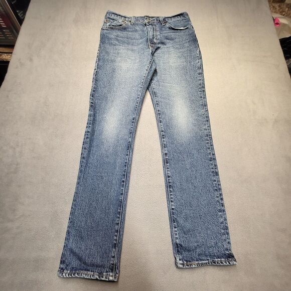 Levi's 511 Jeans Mens 30x31 Blue Modern Big E Slim Straight Distressed Denim - Picture 1 of 10